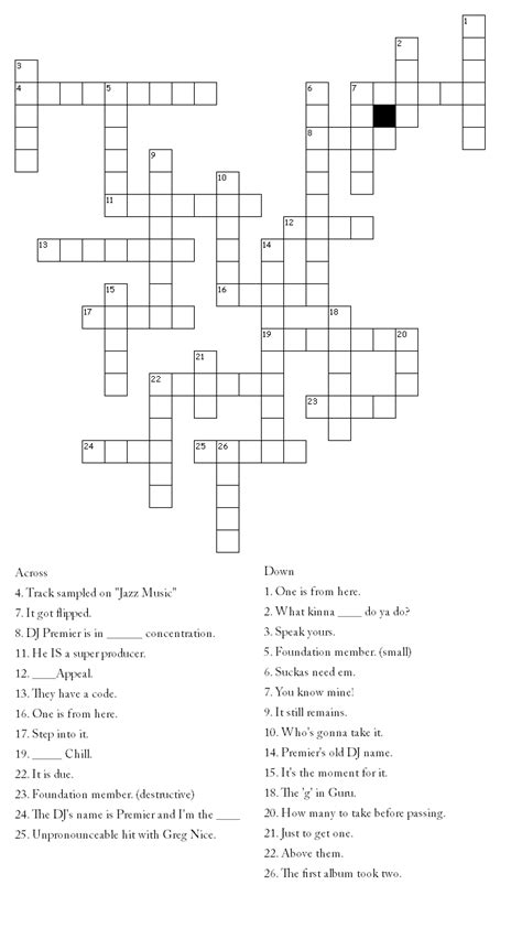 The Crossword Solver found 30 answers to "Straight Outta Compton hip hop group: Abbr.", 3 letters crossword clue. The Crossword Solver finds answers to classic crosswords and cryptic crossword puzzles. Enter the length or pattern for better results. Click the answer to find similar crossword clues.